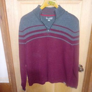 Eddie Bauer Pull over Red and Grey sweater Size XL